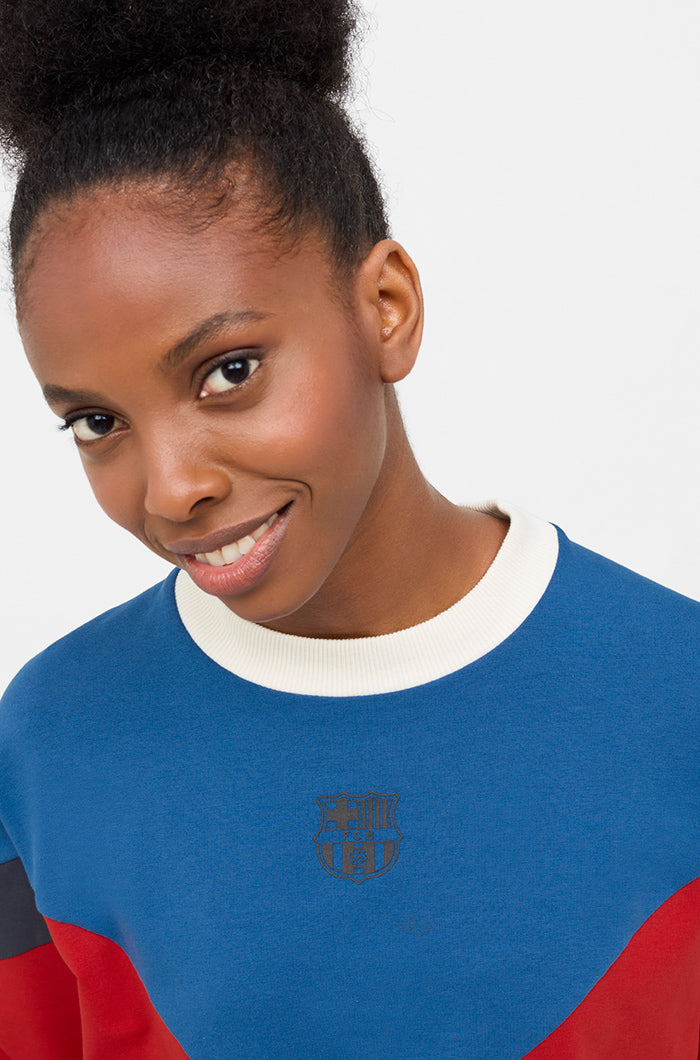 Sudadera tricolor Barça – Mujer