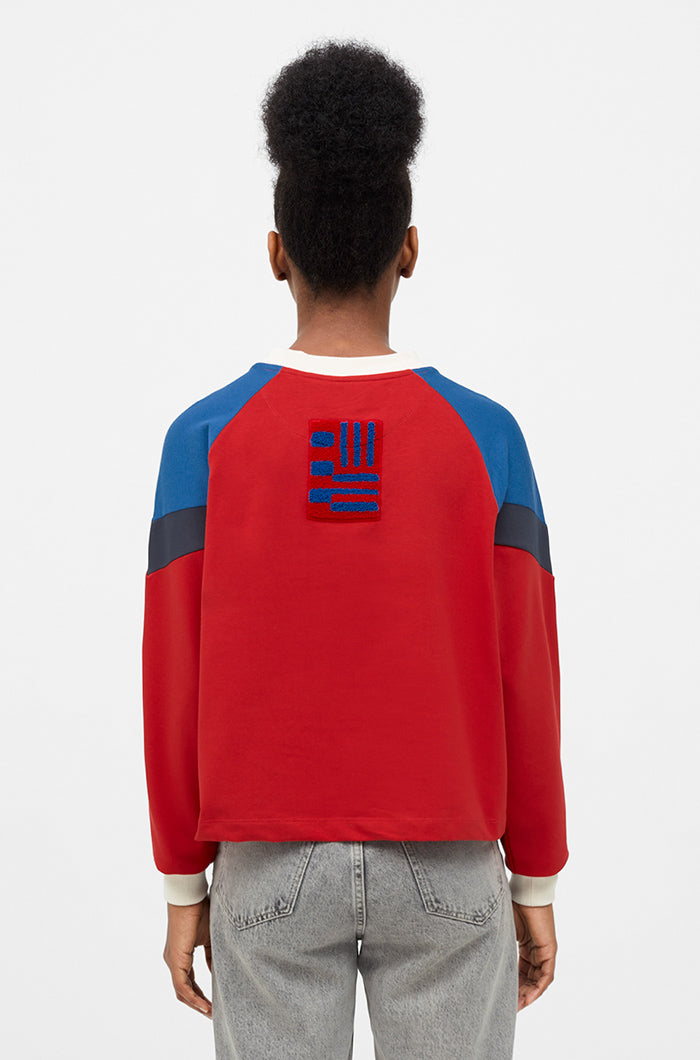 Sudadera tricolor Barça – Mujer